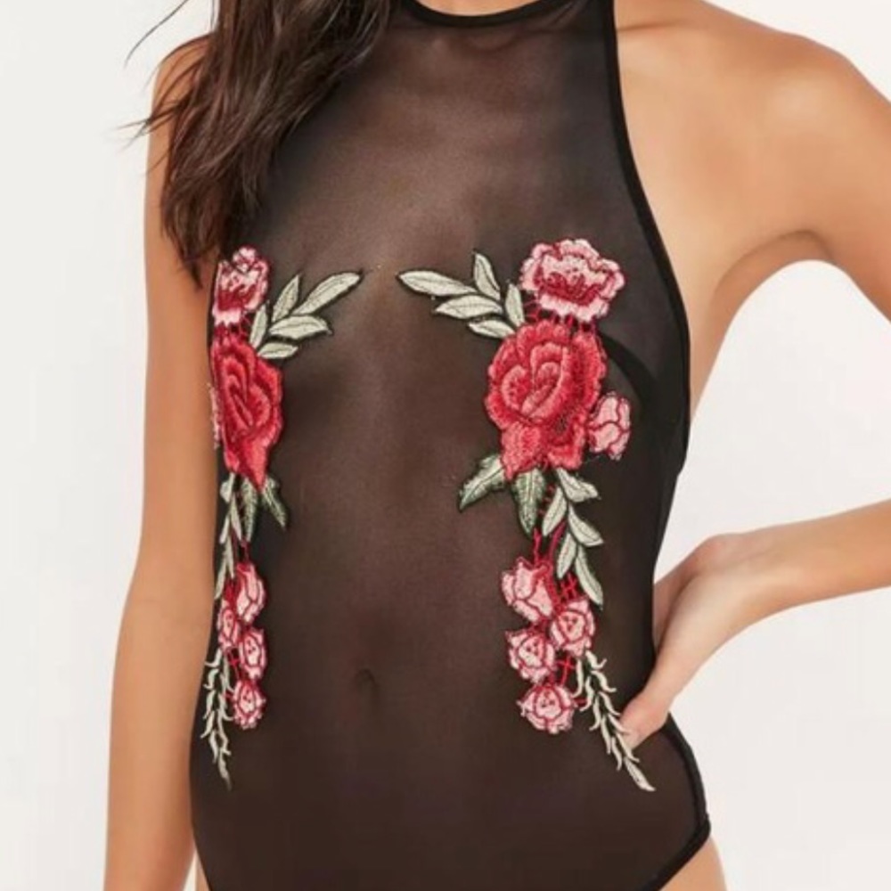 Floral Mesh Bodysuit